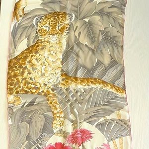 Beautiful and Delicate Vintage Salvatore Ferragamo Silk Scarf (original package)